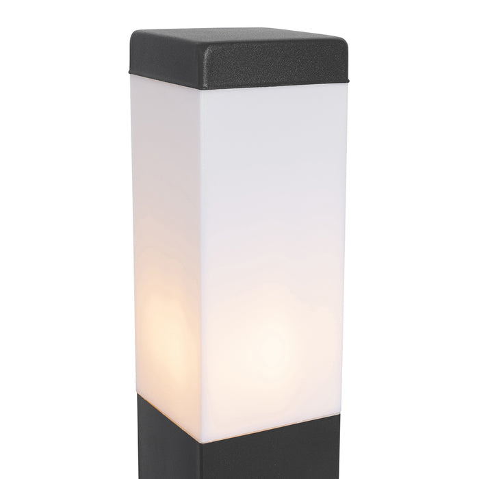 QAZQA Buitenlamp donkergrijs met grondpin en kabelmof 45cm incl.