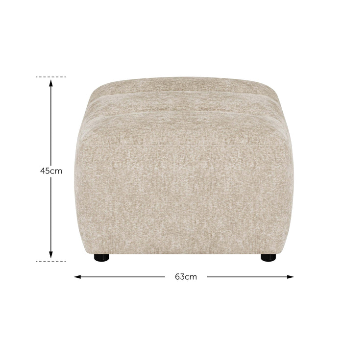 by fonQ Plume Hocker - Chenille - Groen