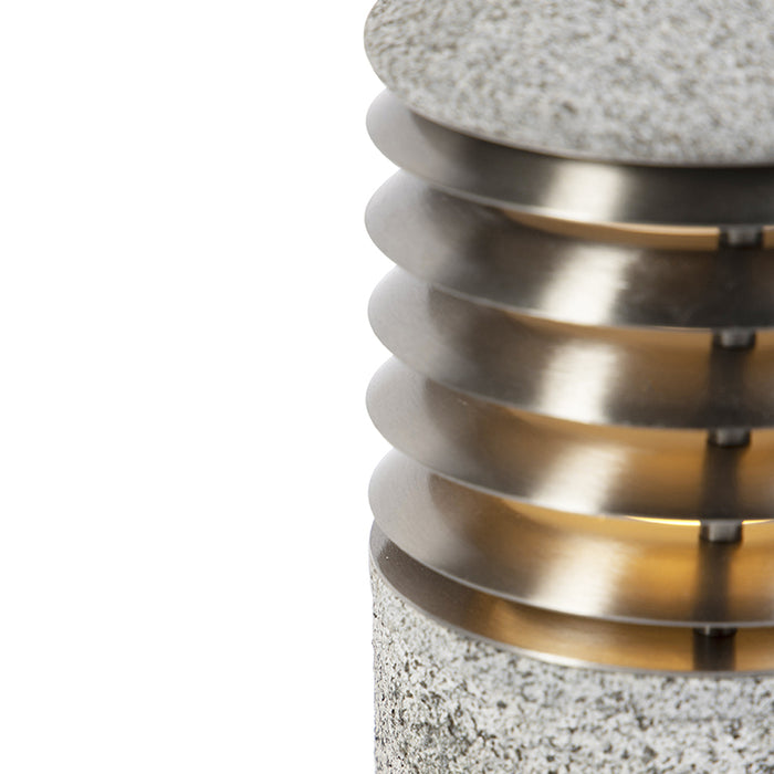 QAZQA Buitenlamp graniet met grondpin en kabelmof 40cm IP55 - Happy