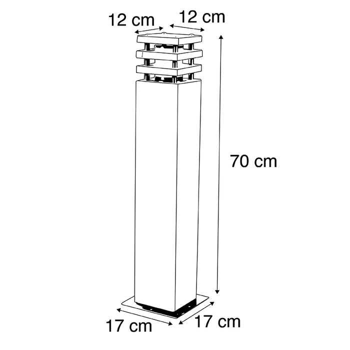 QAZQA Buitenlamp zandsteen met grondpin en kabelmof 70cm IP55 -