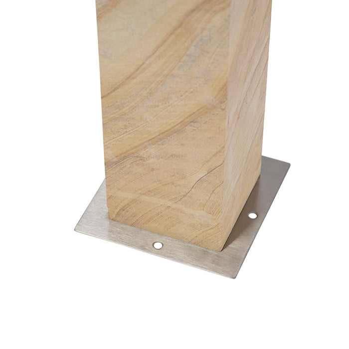 QAZQA Buitenlamp zandsteen met grondpin en kabelmof 70cm IP55 -