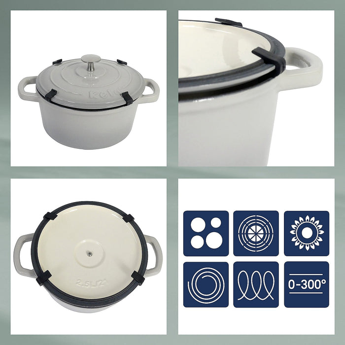 Braadpan, Gietijzer, Laag, Grijs, 28 cm - Kela | Calido