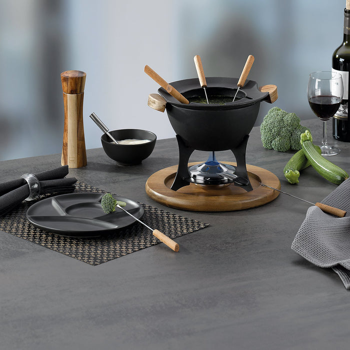 Fondueset Country Gietijzer, Zwart - Kela