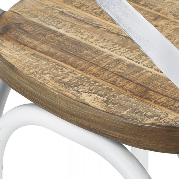 Alterego Ranch - Houten Keukenstoel - Oude Walnoot - 50x47x89cm