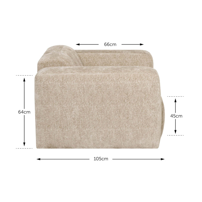 by fonQ Plume Fauteuil - Chenille - Beige