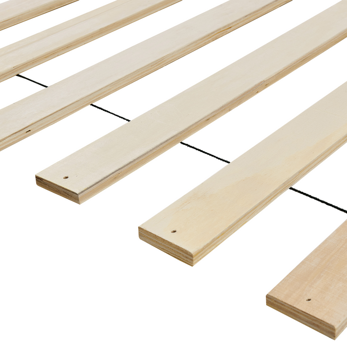 Beliani-VARZY -Bed met LED-Lichtbruin-160 x 200 cm-Rubberhout