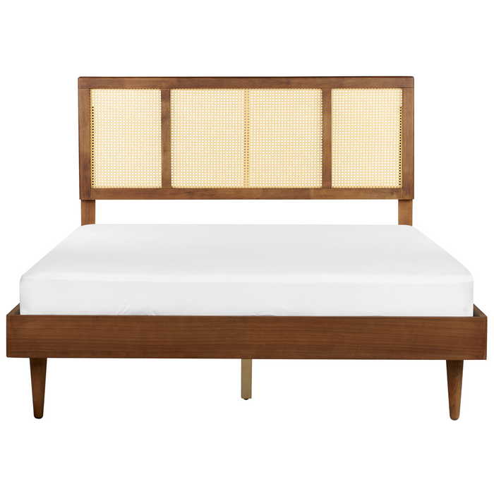 Beliani-AURAY-Tweepersoonsbed-Lichthout-160 x 200 cm-Rubberhout