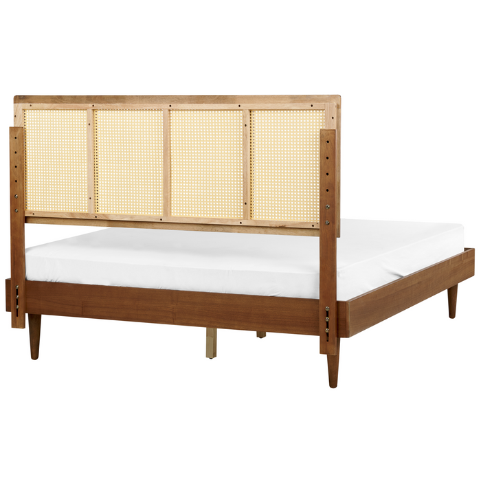 Beliani-AURAY-Tweepersoonsbed-Lichthout-160 x 200 cm-Rubberhout