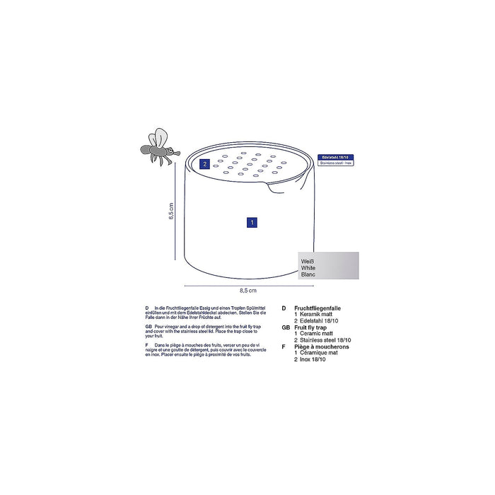 Fruitvliegval, Wit - Kela | Fino