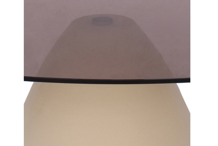 Livingfurn - Salontafel Ivoor Glas - 110x65x35cm - Mylon