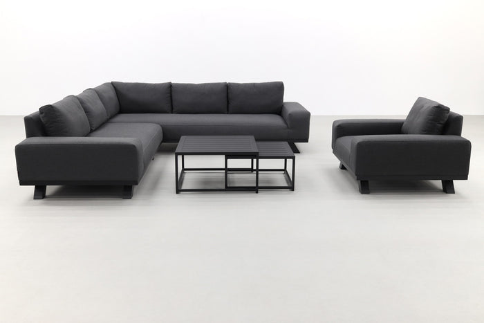 VDG Barcelona|Royalty Sunbrella loungeset - Sooty + stoel