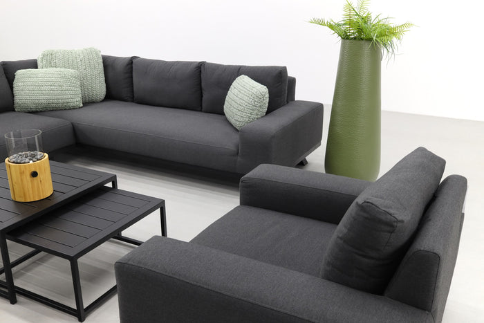 VDG Barcelona|Royalty Sunbrella loungeset - Sooty + stoel