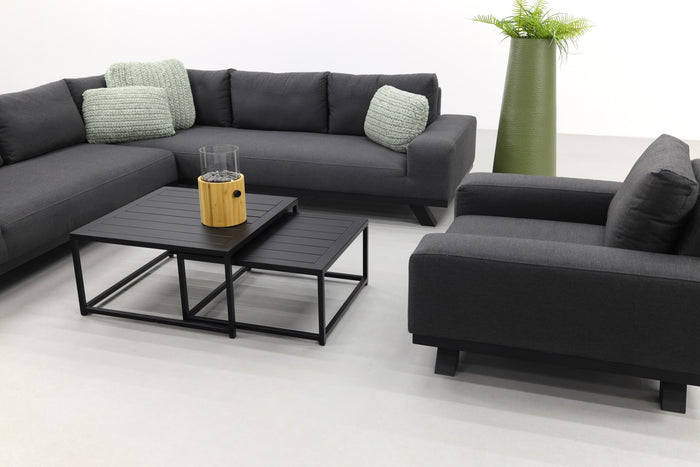 VDG Barcelona|Royalty Sunbrella loungeset - Sooty + stoel