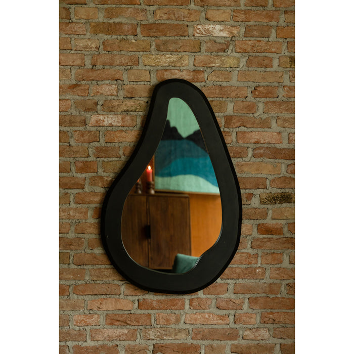 Dutchbone Aren Spiegel| Wandspiegel Organische vorm Zwart L