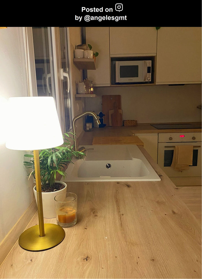 Lucide TYON Tafellamp - Mat Goud | Messing