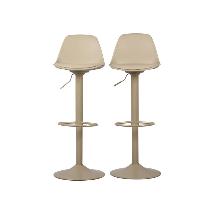 sweeek - Verstelbare barkruk 61,5|83,5cm kunstleer (set van 2)