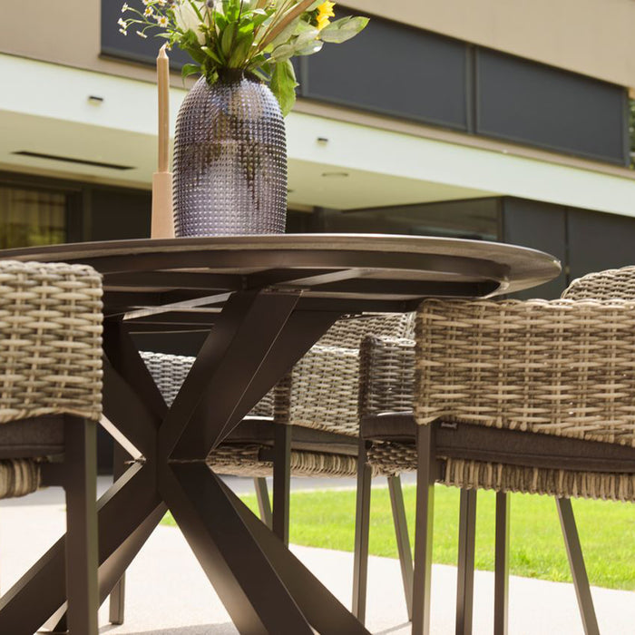 Hartman Xander Tuintafel Ovaal B 220 x D 120 cm - Antraciet