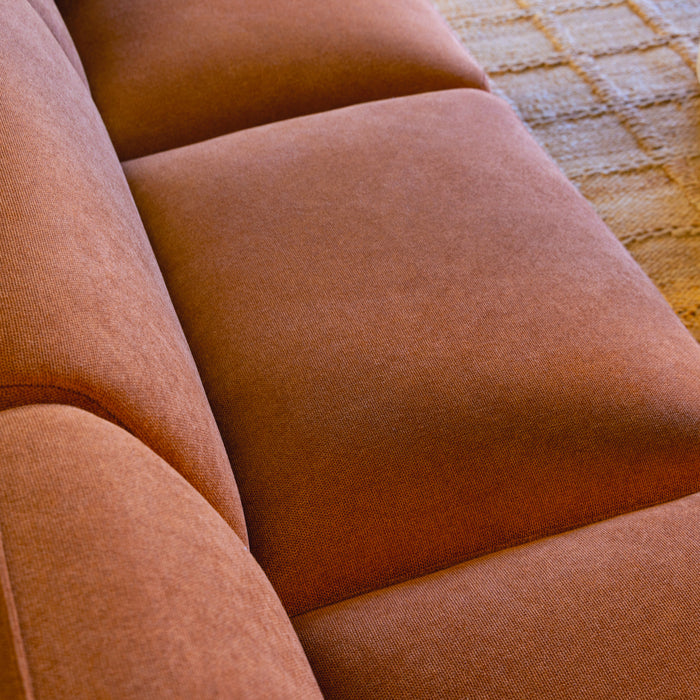 by fonQ Soft Hoekbank met Chaise Longue Links - Micro Chenille - Terra