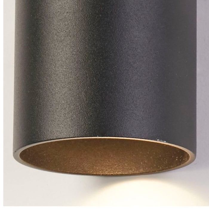 Searchlight Wall Wandlamp Cilinder - H 15,4 cm - Zwart