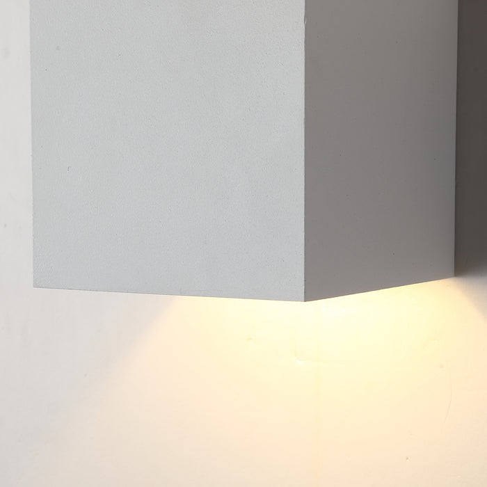 Searchlight Wall Wandlamp Vierkant - H 9,7 cm - Wit