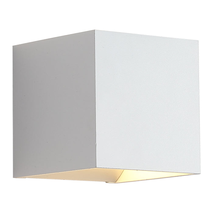 Searchlight Wall Wandlamp Vierkant - H 9,7 cm - Wit