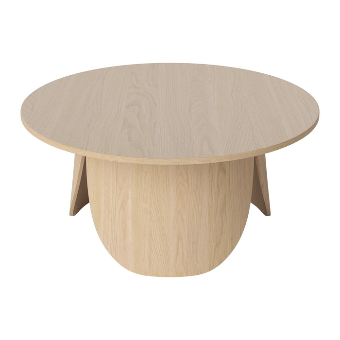 Bolia Peyote Salontafel - H 35 x Ø 80 cm - Witgepigmenteerd Gelakt Eiken