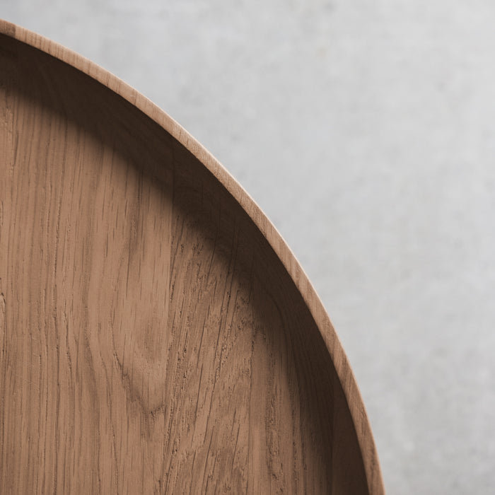 Bolia Plateau Bijzettafel - H 34 x Ø 61 cm - Gelakt Eiken