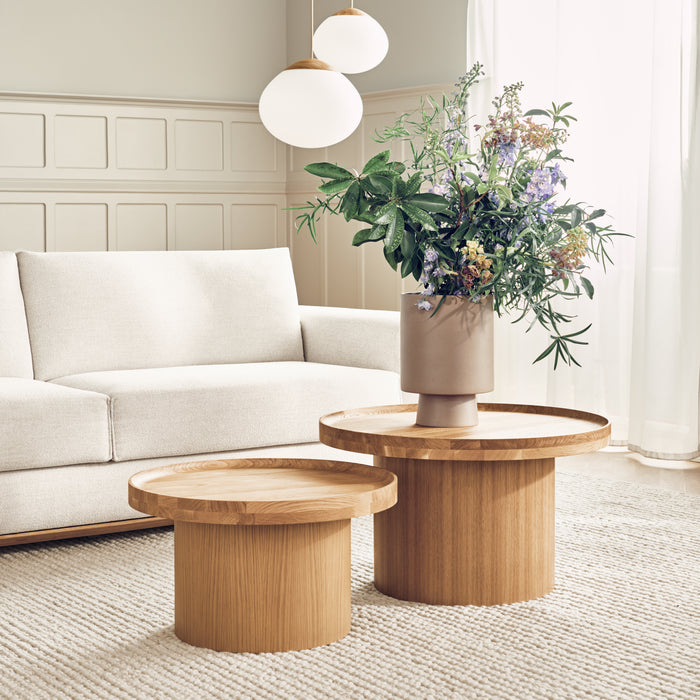 Bolia Plateau Bijzettafel - H 42 x Ø 74 cm - Gelakt Eiken