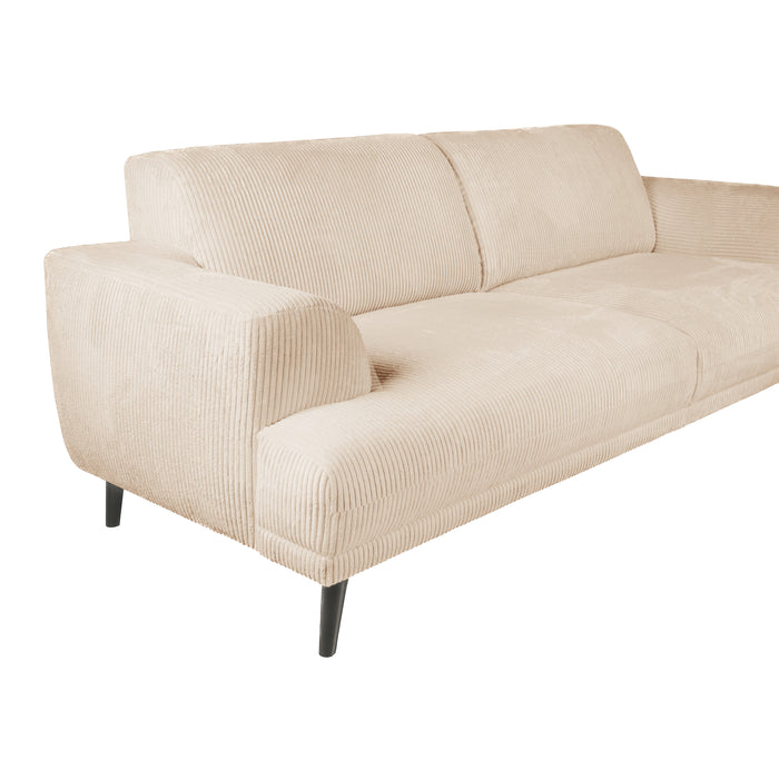 by fonQ Flair 3-zitsbank - Rib - Crème