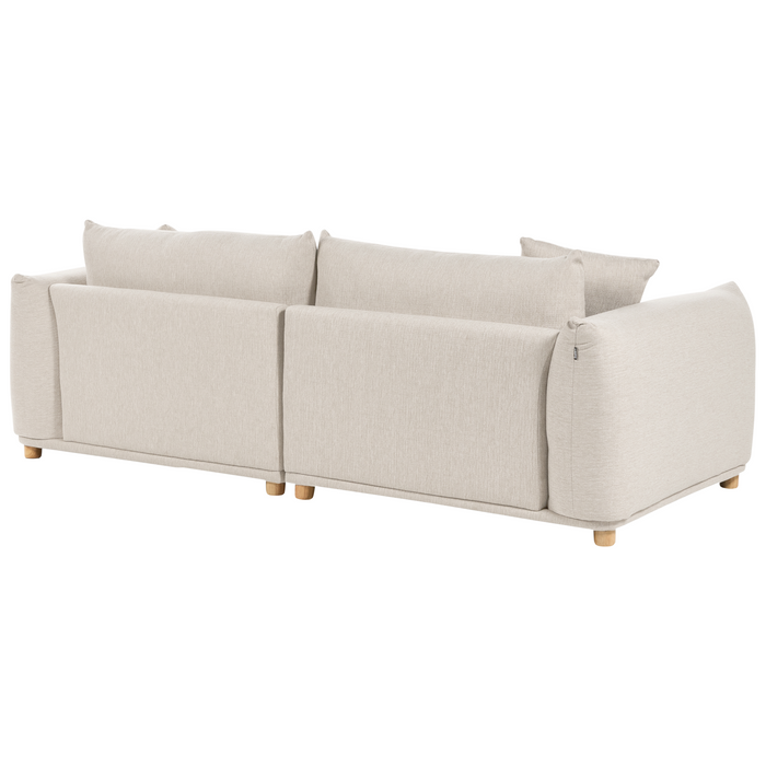 Beliani - LUVOS - Driezitsbank - Lichtbeige - Polyester