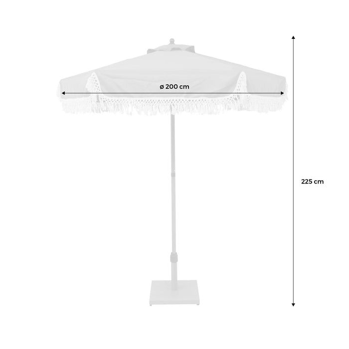 sweeek - Parasol met franjes 2m staal