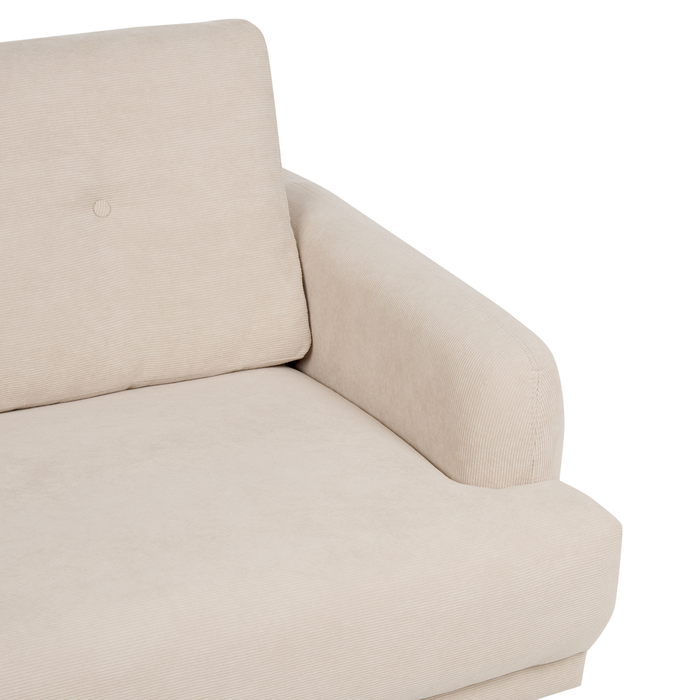 Beliani - TUVE - Driezitsbank - Beige - Corduroy