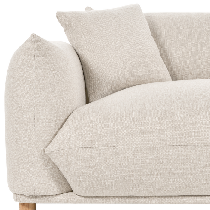 Beliani - LUVOS - Driezitsbank - Lichtbeige - Polyester