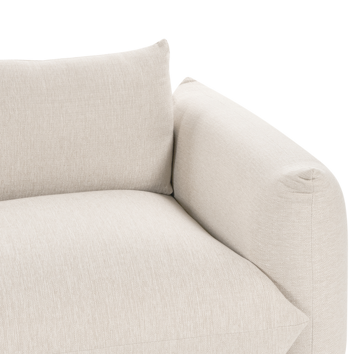 Beliani - LUVOS - Driezitsbank - Lichtbeige - Polyester