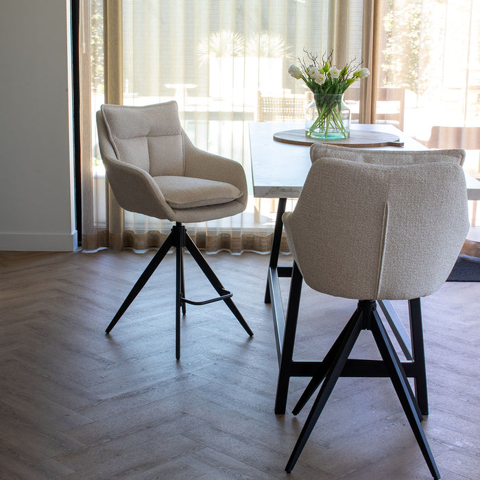 DÉJA Living - Barkruk Beige - Manon - Set van 2