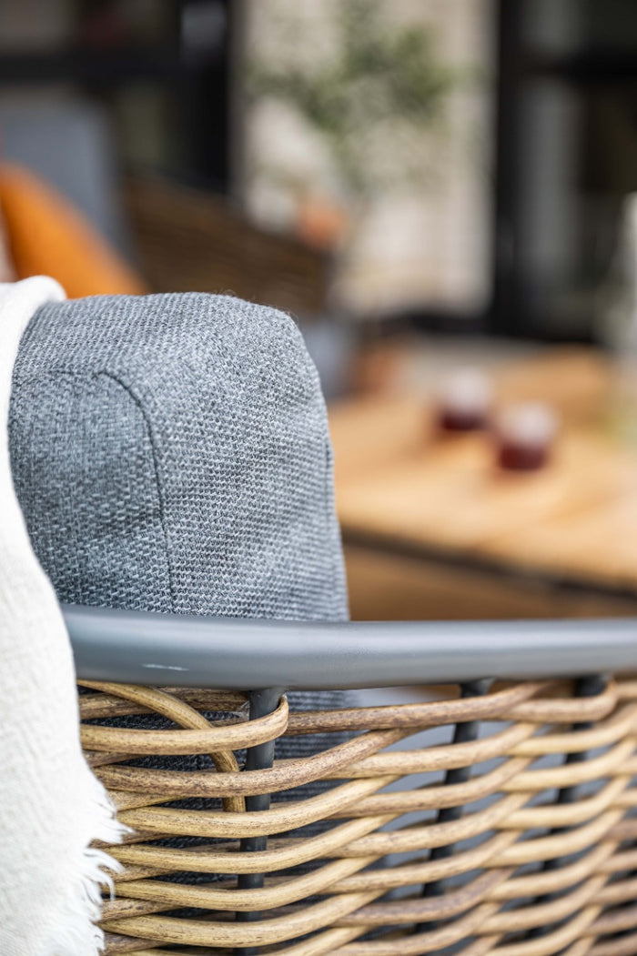 GI Bali loungeset (4-delig) - Naturel Rotan|Carbon Black