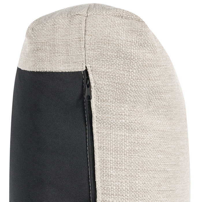 Beliani - LUVOS - Driezitsbank - Lichtbeige - Polyester