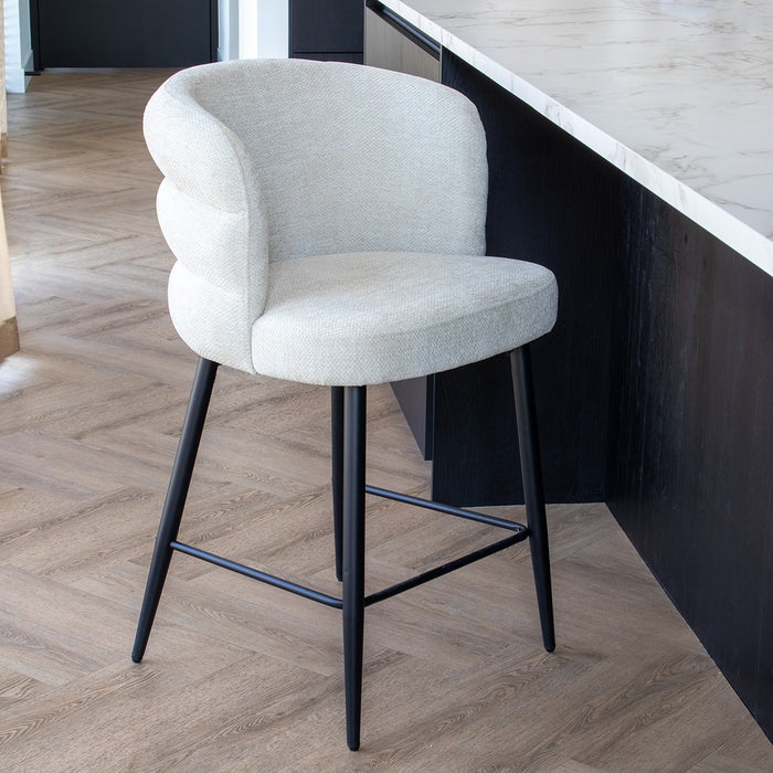 DÉJA Living - Barkruk Taupe - Zithoogte 65cm - Félix - Set van 2