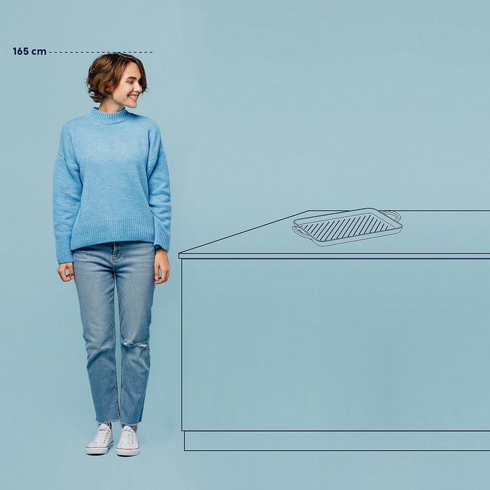 Grillplaat, Gietijzer, Rood, 25 x 35 cm - Kela | Calido