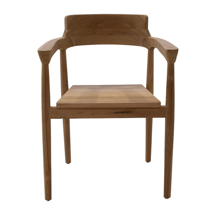 DÉJA Living - Tuinstoel - Naturel Teakhout - Zithoogte 47cm - Hazel - Set van 2