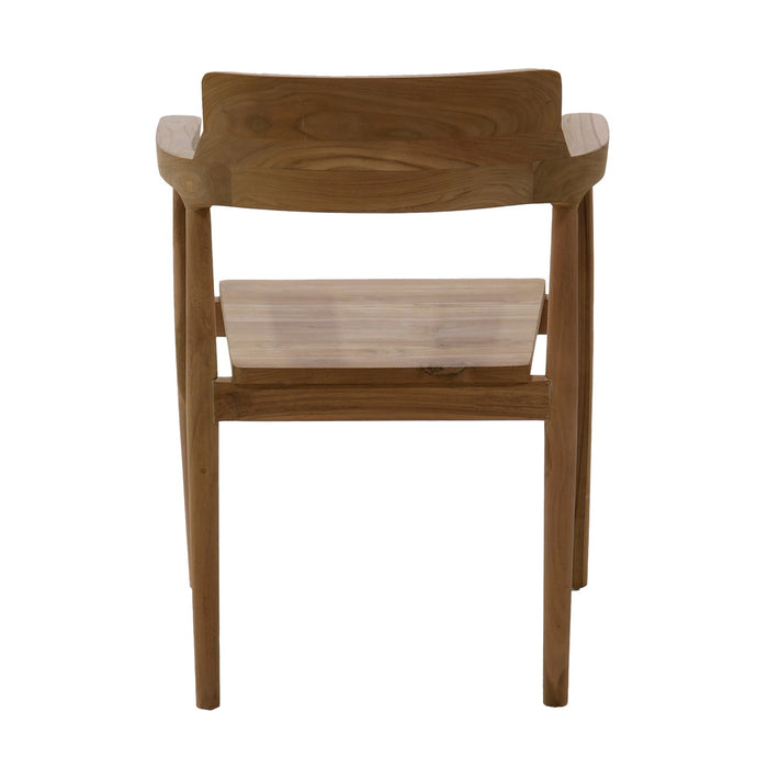 DÉJA Living - Tuinstoel - Naturel Teakhout - Zithoogte 47cm - Hazel - Set van 2