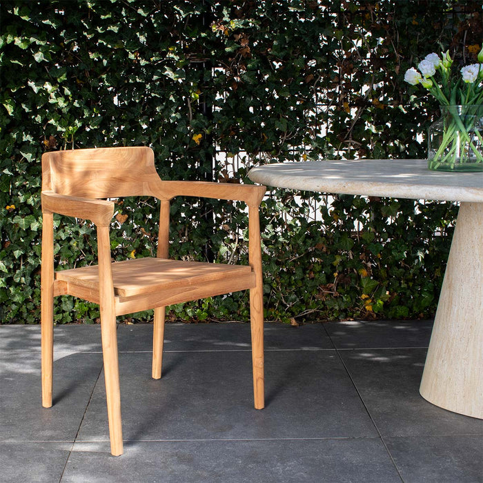 DÉJA Living - Tuinstoel - Naturel Teakhout - Zithoogte 47cm - Hazel - Set van 2