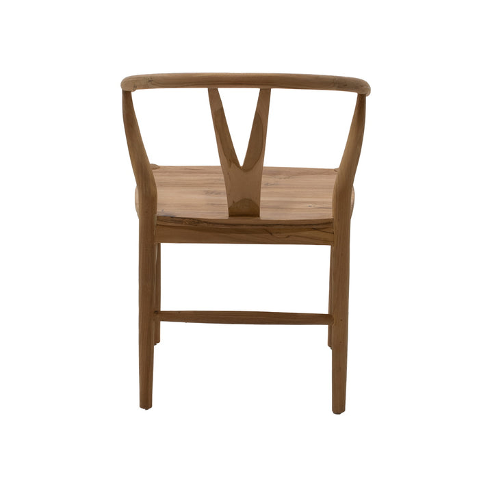 DÉJA Living - Tuinstoel - Naturel Teakhout - Zithoogte 47cm - Skye - Set van 2