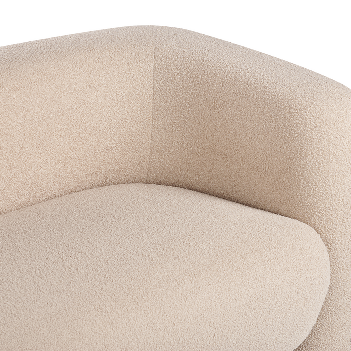 Beliani - LEIREN - Driezitsbank - Beige - Bouclé