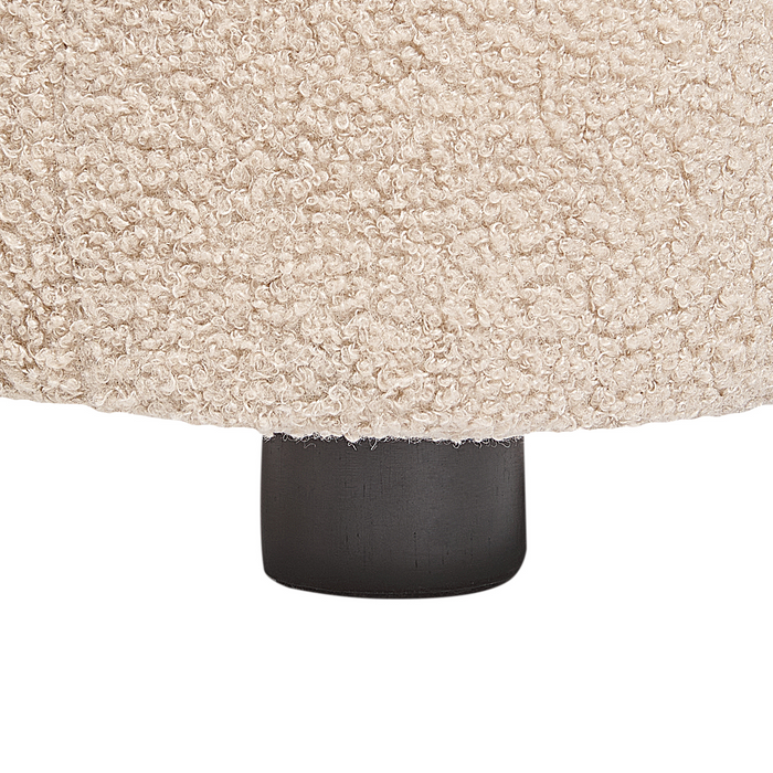 Beliani - LEIREN - Driezitsbank - Beige - Bouclé