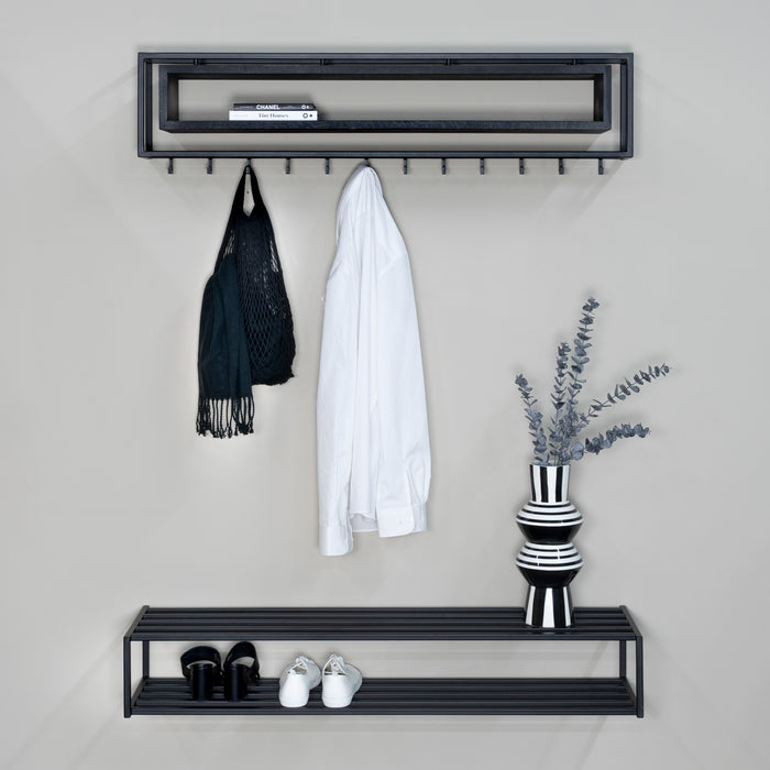 Spinder Design kapstok School 120 Black Edition - Zwart - 12 haken