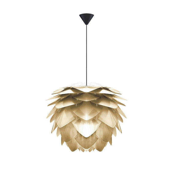 Umage Silvia Medium hanglamp brushed brass - met koordset zwart - Ø 50
