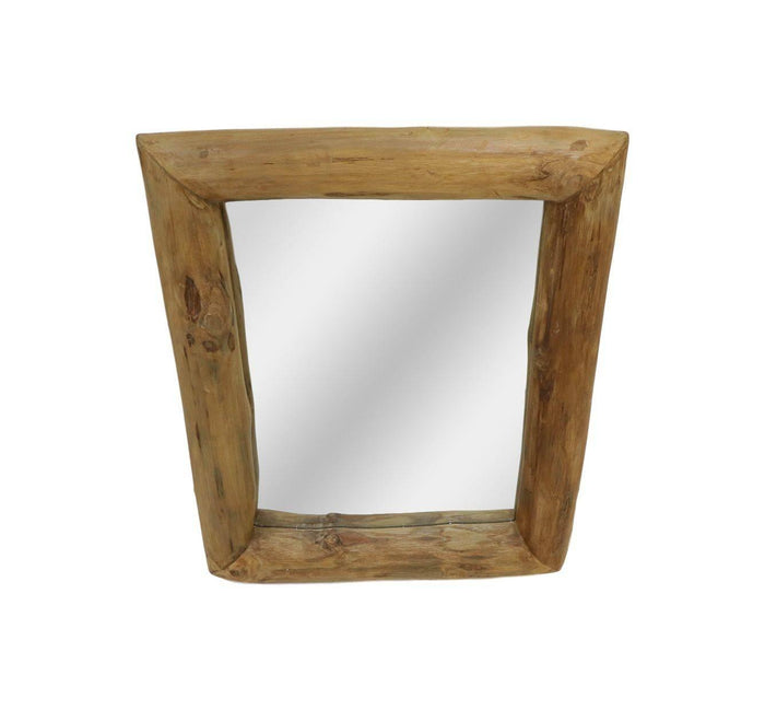 HSM Collection Wandspiegel Teak Hout 50 x 60 cm