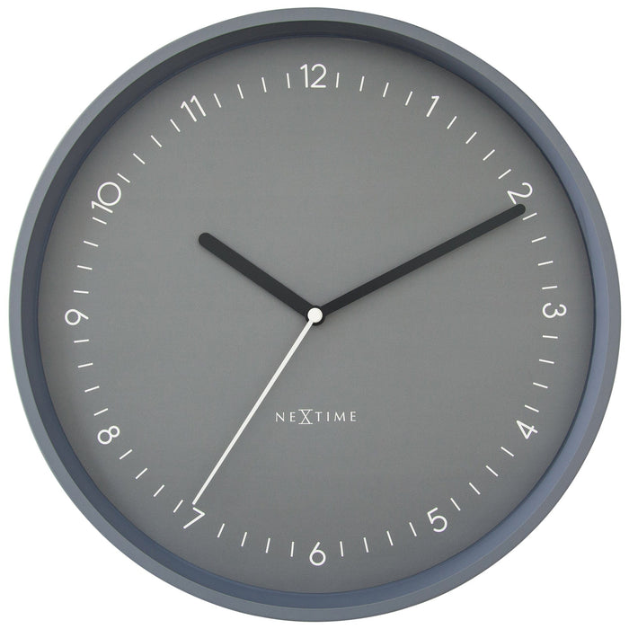 NeXtime - Wandklok 30cm-Stil-Grijs-Aluminium-NeXtime Berlin