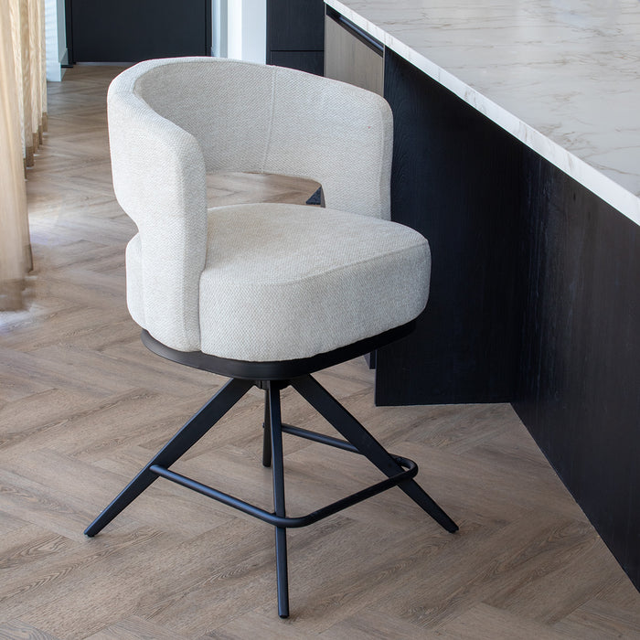 DÉJA Living - Barstoel Taupe - Louis - Set van 2